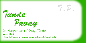 tunde pavay business card